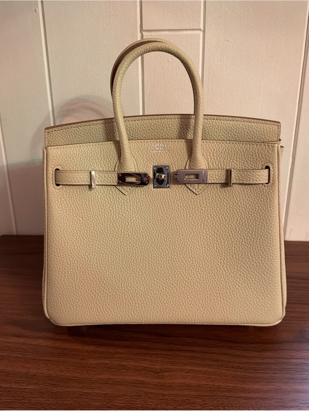 Cream Leather Top-Handle Satchel - Luxury Style
